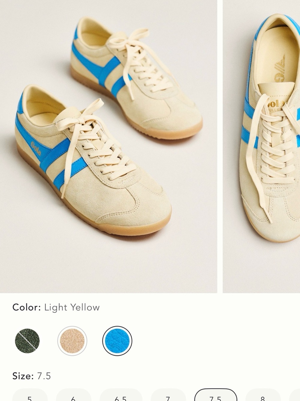 Gola Light Yellow & Blue Bullet Women's Sneakers 7.5